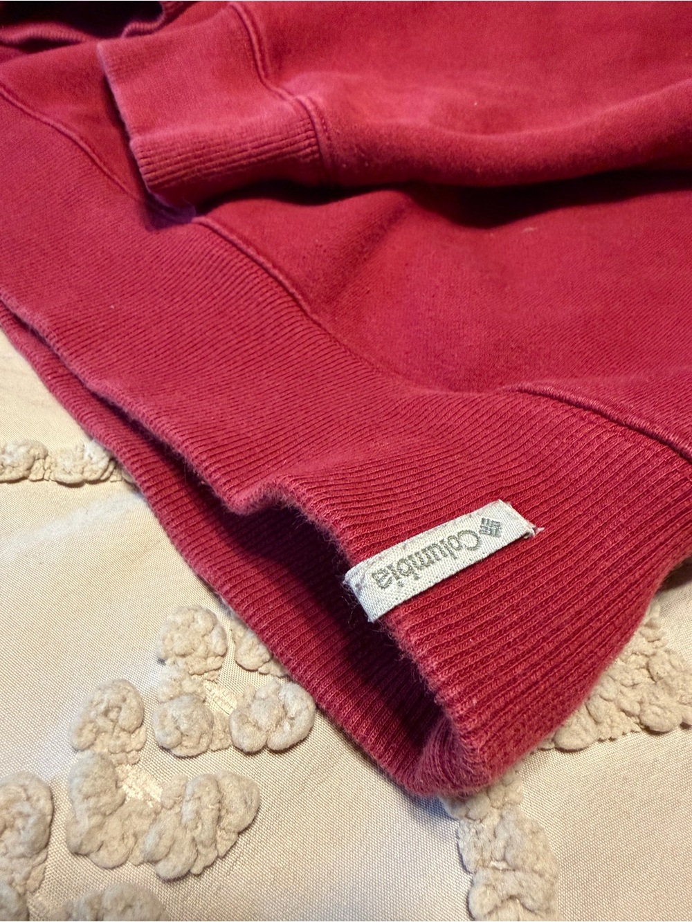 Columbia Men's Burgundy Crewneck Sweatshirt with Arch Logo - Picture 3 of 7